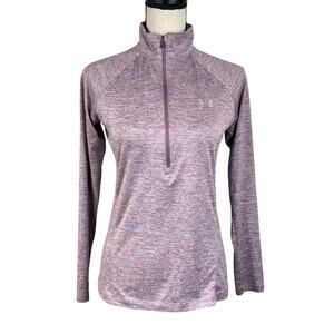 Under Armour Small Loose Fit Top HeatGear Pullover 1/2 Zip Long Sleeve Mock Neck